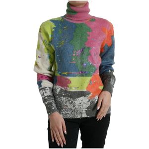 Dolce & Gabbana, Dames, Truien, Veelkleurig, Maat: XS Mohair,