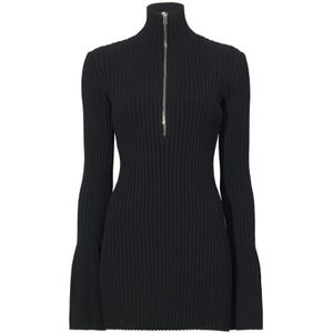 Proenza Schouler, Dames, Truien, Zwart, Maat: S Nylon,