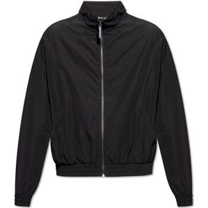 Palm Angels, Heren, Jassen, Zwart, Maat: L Katoen,