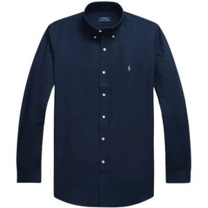 Polo Ralph Lauren, Heren, Overhemden, Blauw, Maat: L Katoen,