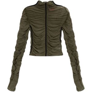 Diesel, Dames, Tops, Groen, Maat: M Leer,