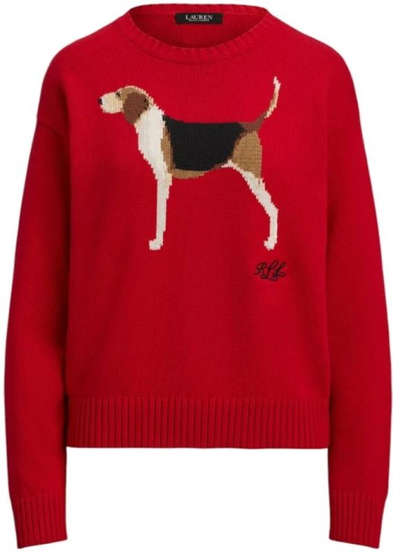 Gebreide pullover met motief en ronde hals, model 'RIEDNEE'