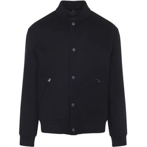 Canali, Heren, Jassen, Blauw, Maat: L Wol,