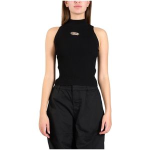 Diesel, Dames, Truien, Zwart, Maat: M Viscose,