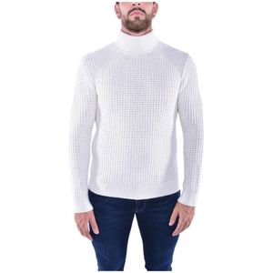 Eleventy, Heren, Truien, Wit, Maat: 2XL Wol,