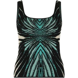 Roberto Cavalli, Dames, Tops, Blauw, Maat: XS