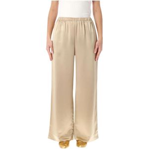 By Malene Birger, Dames, Broeken, Beige, Maat: M Satijn,