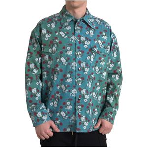 Dolce & Gabbana, Heren, Overhemden, Blauw, Maat: M Denim,