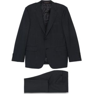 Canali, Heren, Pakken, Blauw, Maat: M Wol,