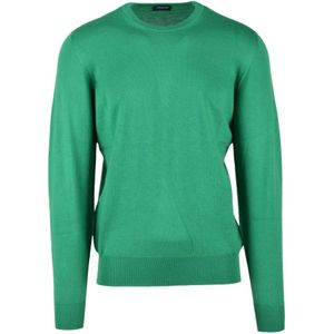 Drumohr - Ronde Hals Trui - Groen - Merino Wol - Heren