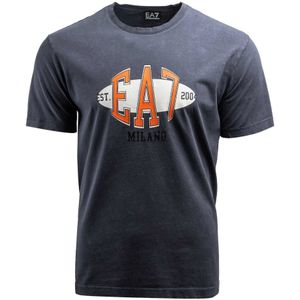 Emporio Armani Ea7, Heren, Tops, Blauw, Maat: M Katoen,