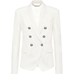 Philipp Plein, Dames, Jassen, Wit, Maat: XS Leer,