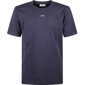 Off White, Heren, Tops, Paars, Maat: M Katoen,