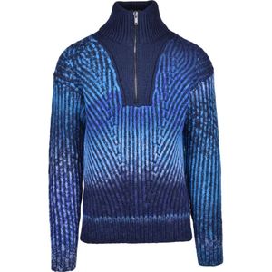 Dondup, Heren, Truien, Blauw, Maat: 2XL Wol,