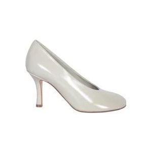 Burberry Ronde neus Stiletto hak Leren dÃ©colletÃ© , White , Dames , Maat: 35 EU