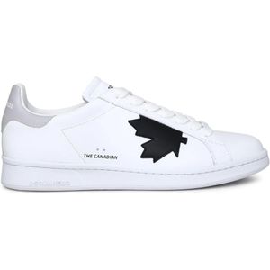 Dsquared2 Witte Leren Sneaker Boxer , White , Heren , Maat: 39 EU