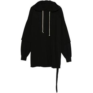 Rick Owens, Heren, Sweatshirts & Hoodies, Zwart, Maat: ONE Size Katoen,