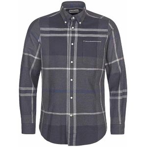 Barbour, Heren, Overhemden, Grijs, Maat: L Katoen,