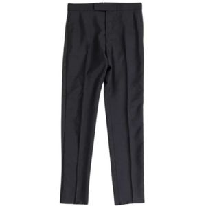 Thom Browne, Heren, Broeken, Zwart, Maat: M Wol,