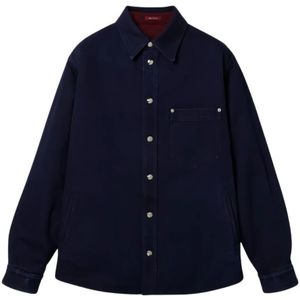 Gucci, Heren, Overhemden, Blauw, Maat: M