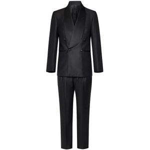 Franzese Collection, Heren, Pakken, Zwart, Maat: L