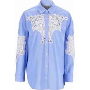 Essentiel Antwerp, Dames, Blouses & Shirts, Blauw, Maat: S Katoen,