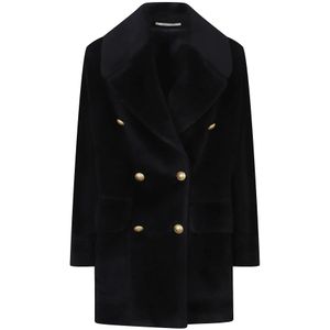 Tagliatore, Dames, Mantels, Blauw, Maat: 2XS Wol,