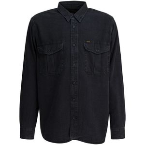 Filson, Heren, Overhemden, Zwart, Maat: S Katoen,