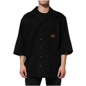 Dolce & Gabbana, Heren, Jassen, Zwart, Maat: XS Katoen,