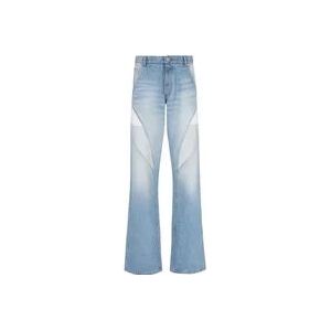 Balmain Losse Blauwe Denim Broek , Blue , Heren , Maat: W33