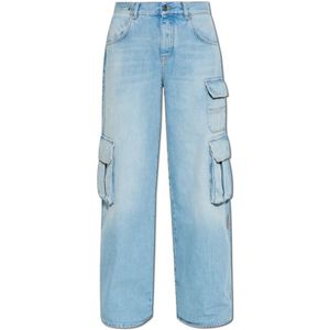 Off White, Dames, Jeans, Blauw, Maat: W25 Katoen,