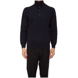 Paolo Pecora, Heren, Truien, Blauw, Maat: L Wol,