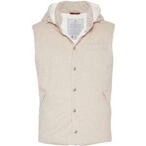 Brunello Cucinelli, Heren, Jassen, Beige, Maat: M Wol,