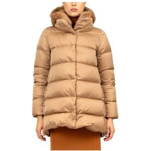 Herno, Dames, Jassen, Bruin, Maat: L Poliester,