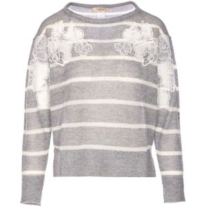 Twinset, Dames, Truien, Grijs, Maat: S