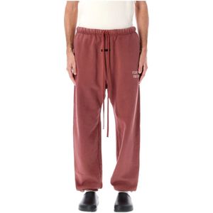 Fear Of God, Heren, Broeken, Rood, Maat: XS Fleece,