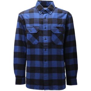 Woolrich, Heren, Overhemden, Blauw, Maat: M Katoen,