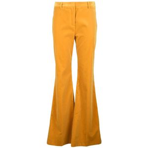 Etro, Dames, Broeken, Oranje, Maat: S Velours,