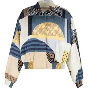 Fendi, Dames, Jassen, Veelkleurig, Maat: XS Satijn,