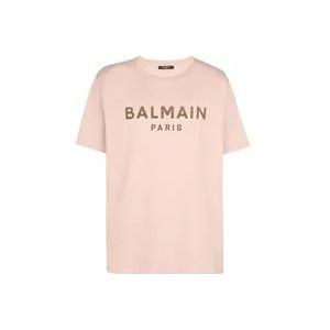 Balmain T-Hemden , Beige , Heren , Maat: M