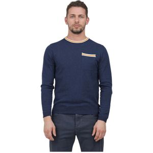 Irish Crone, Heren, Truien, Blauw, Maat: XL Leer,