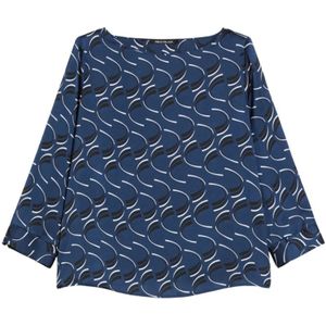 Pennyblack, Dames, Blouses & Shirts, Blauw, Maat: 2XS Satijn,