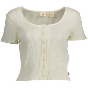 Levi's, Dames, Truien, Wit, Maat: XS Katoen,