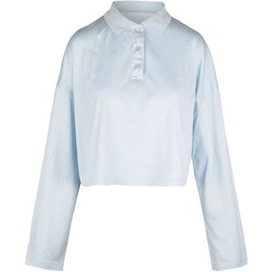 Jucca, Dames, Tops, Blauw, Maat: S Katoen,