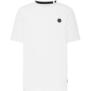 Philipp Plein, Heren, Tops, Wit, Maat: M Katoen,