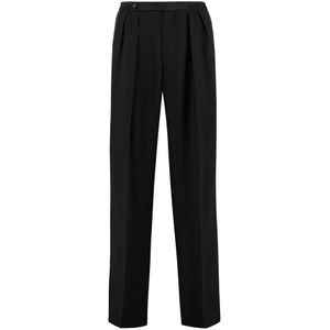 Aspesi, Dames, Broeken, Zwart, Maat: 2XS Viscose,