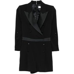 Elisabetta Franchi, Dames, Jumpsuits & Playsuits, Zwart, Maat: S