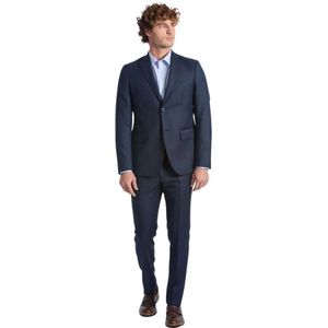 Baldinini, Heren, Pakken, Blauw, Maat: 4XL Wol,