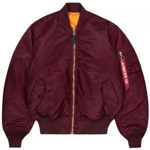 Alpha Industries, Heren, Jassen, Rood, Maat: S Nylon,