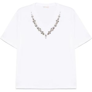 Liu Jo, Dames, Tops, Wit, Maat: XS Katoen,